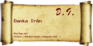 Danka Irén névjegykártya